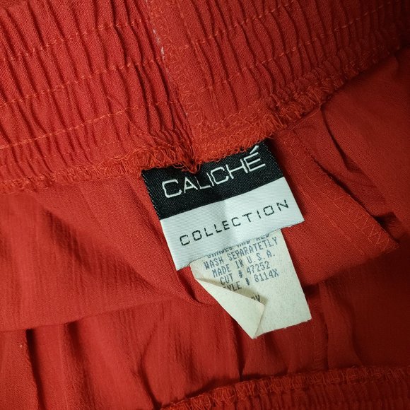 DEADSTOCK 90s Caliché Collection poly-rayon shorts . size 2X . made in USA - Picture 5 of 5